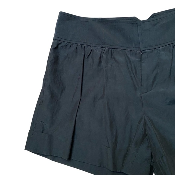 Club Monaco Black Tailored Pleated Shorts Size 6 Classic Dressy Summer Essential - Picture 4 of 11